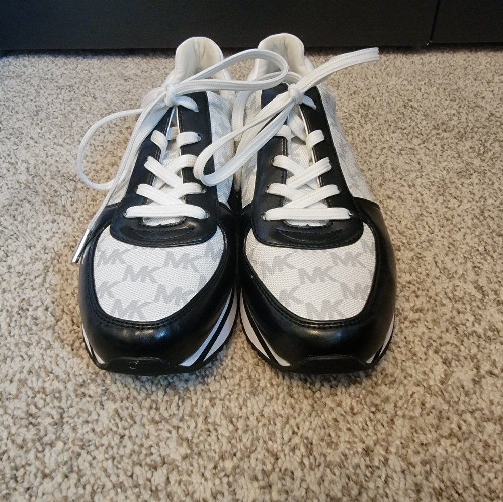 Black and White Monique Michael Kors Platform Sneakers - Picture 9 of 11